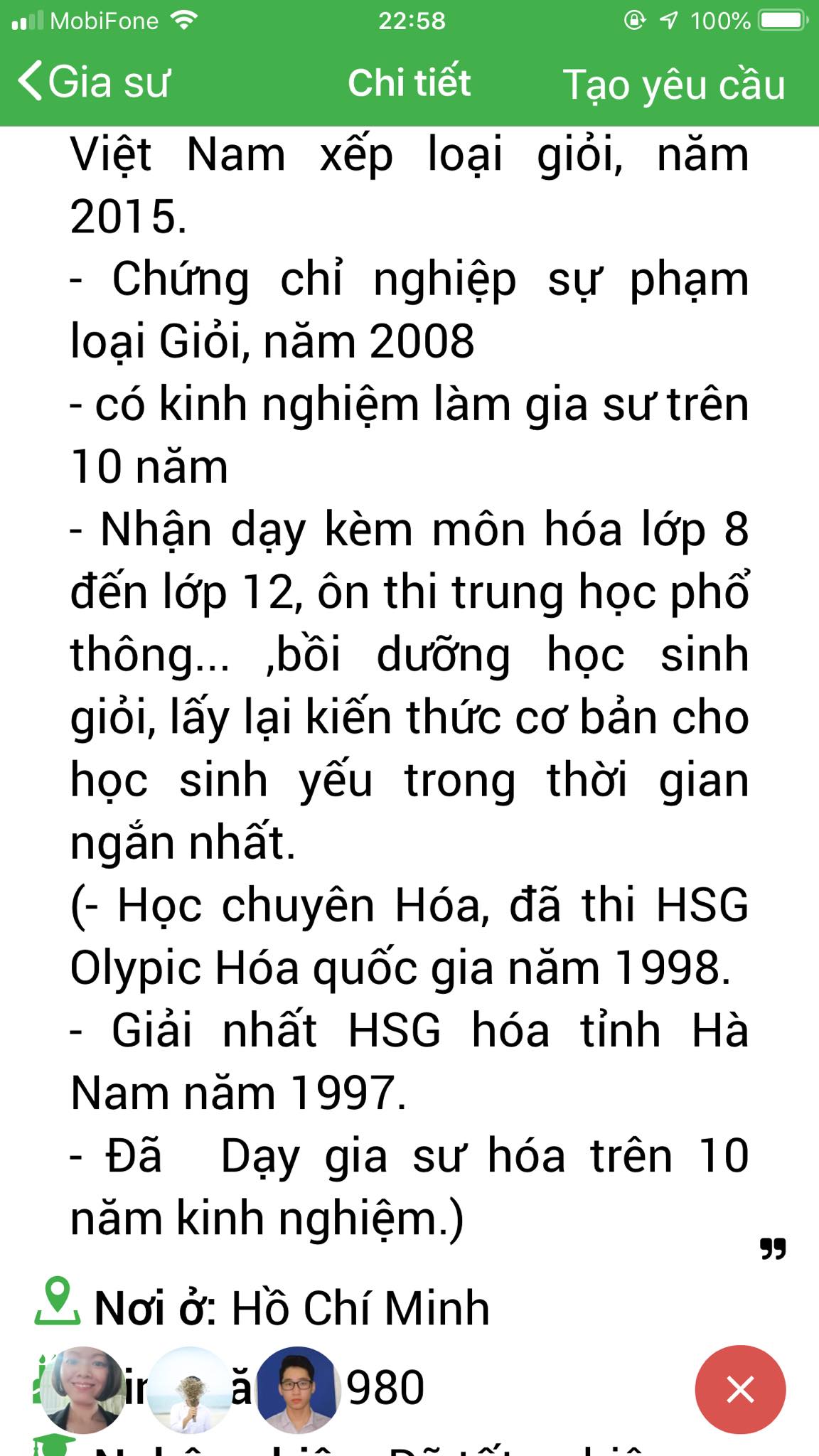 Học phí Hóa lớp 12